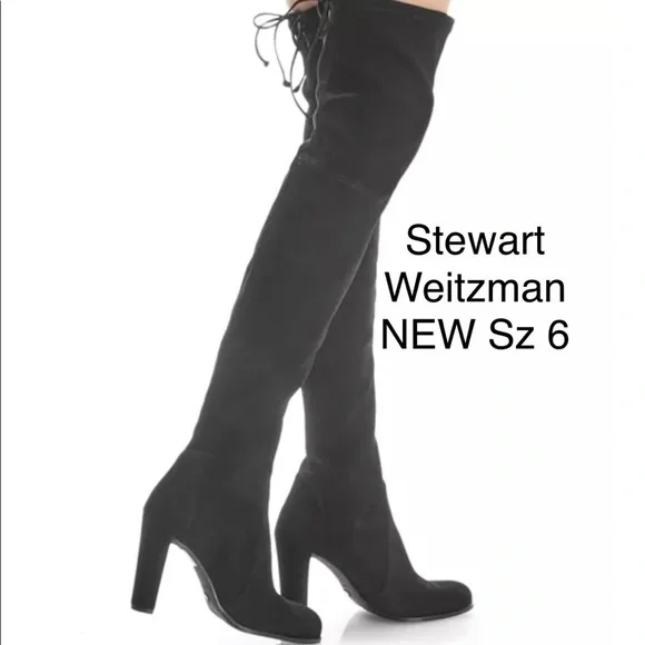 💕 Stewart Weitzman Highland Over The Knee Boots. Brand New With Box & Sleeves. - Picture 1 of 5